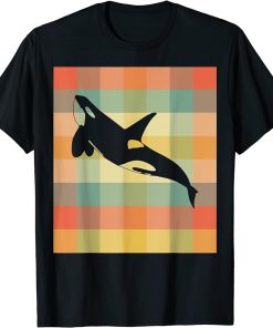 Killer Whale Orca Silhouette Shirt - Retro Vintage T-Shirt