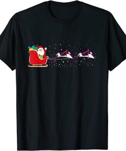 Orca Santa Christmas Sleigh - Funny Orca Xmas T-Shirt