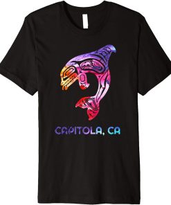 Capitola California Orca Killer Whale Native American Premium T-Shirt