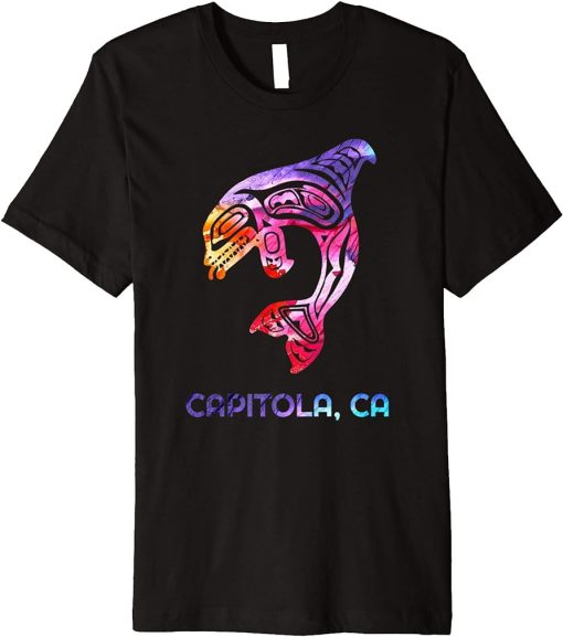 Capitola California Orca Killer Whale Native American Premium T-Shirt