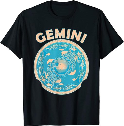 Gemini Zodiac Sign Cute Orca T-Shirt