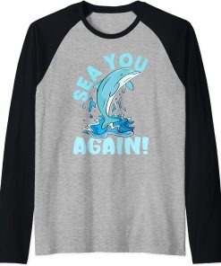 Dolphins: Sea You Again! Raglan Baseball Tee